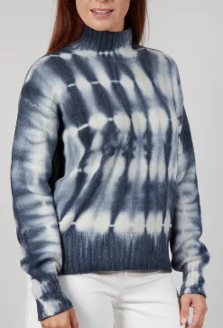 High Neck Jumper in Navy