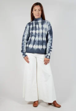 High Neck Jumper in Navy