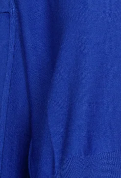 High Neck Sweater with Seam Detail in Royal Blue