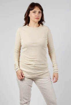 High Neck Top in Bone