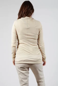 High Neck Top in Bone