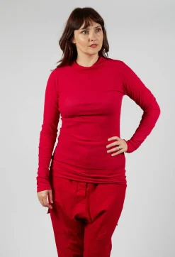 High Neck Top in Cardinal Cloud