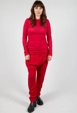High Neck Top in Cardinal Cloud