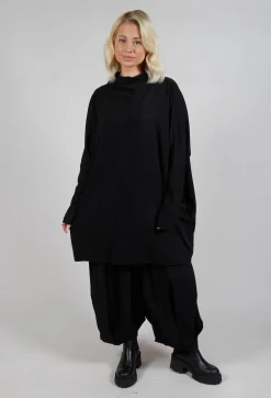 High Neck Tunic in Black