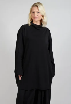 High Neck Tunic in Black