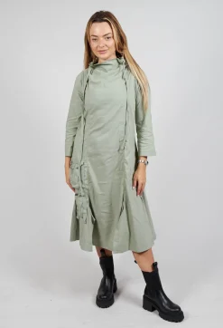 High Neck Utility Style Dress in Defender