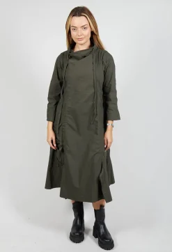 High Neck Utility Style Dress in Jungle