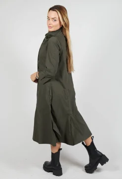High Neck Utility Style Dress in Jungle