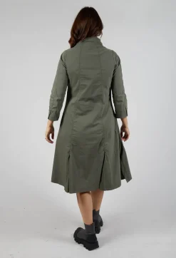 High Neck Utility Style Dress in Camp