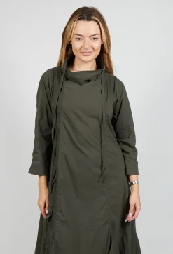 High Neck Utility Style Dress in Jungle