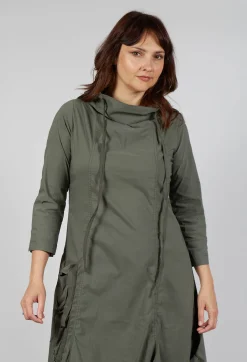 High Neck Utility Style Dress in Camp