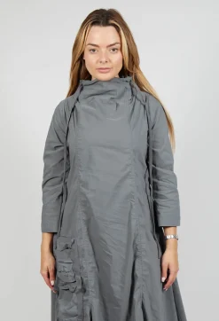 High Neck Utility Style Dress in Rock