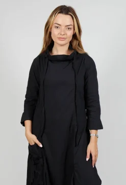 High Neck Utility Style Dress in Black