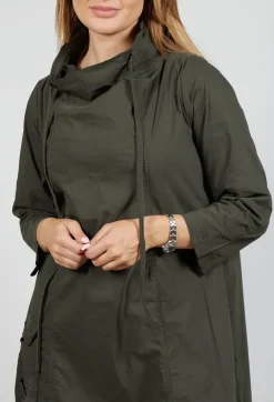 High Neck Utility Style Dress in Jungle
