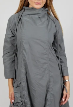 High Neck Utility Style Dress in Rock