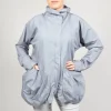 High Neck Zip Through Jacket in Water