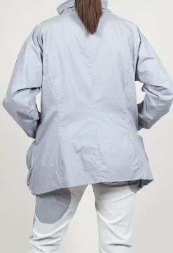 High Neck Zip Through Jacket in Water