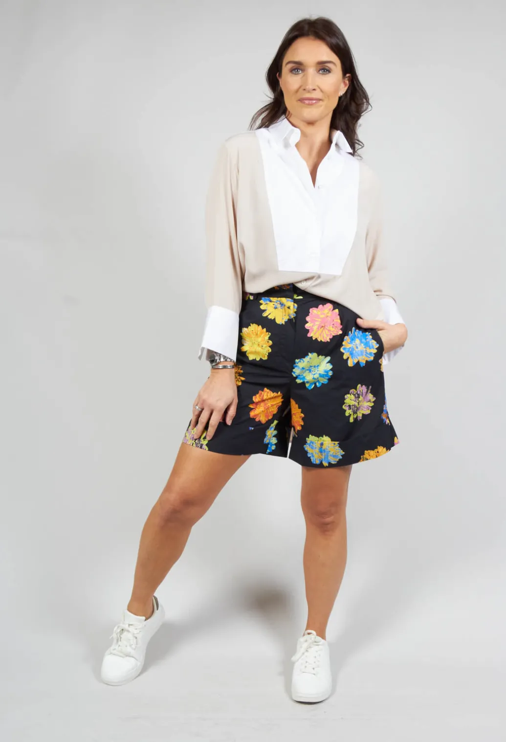 High Waisted Floral Shorts