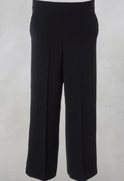 High Waisted Tailored Trousers in Navy