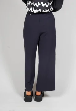 High Waisted Tailored Trousers in Navy