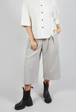 High Waisted Trousers in Cream