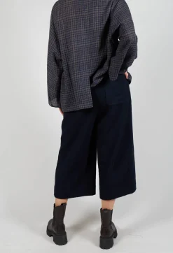 High Waisted Trousers in Navy