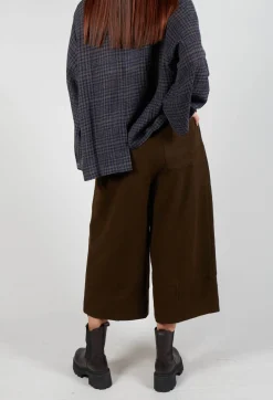 High Waisted Trousers in Brown