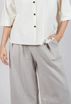 High Waisted Trousers in Cream