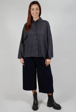 High Waisted Trousers in Navy