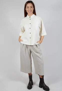 High Waisted Trousers in Cream