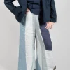 High-Waisted Maki Trousers in Blue