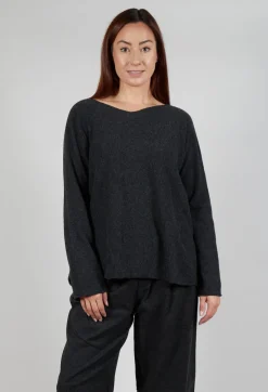 HK V Neck Oversized WS in Slate