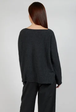 HK V Neck Oversized WS in Slate