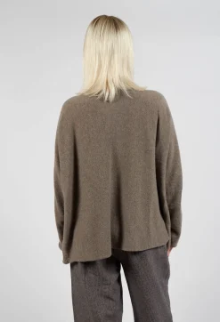 HK V Neck Oversized WS in Nut