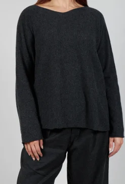 HK V Neck Oversized WS in Slate