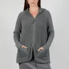 Hooded Cardigan in Rock