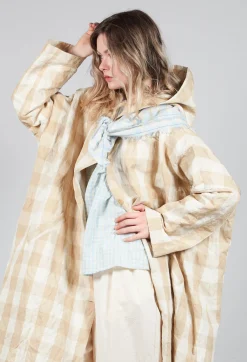 Hooded Coat in Natural