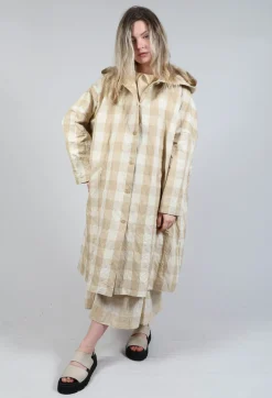 Hooded Coat in Natural