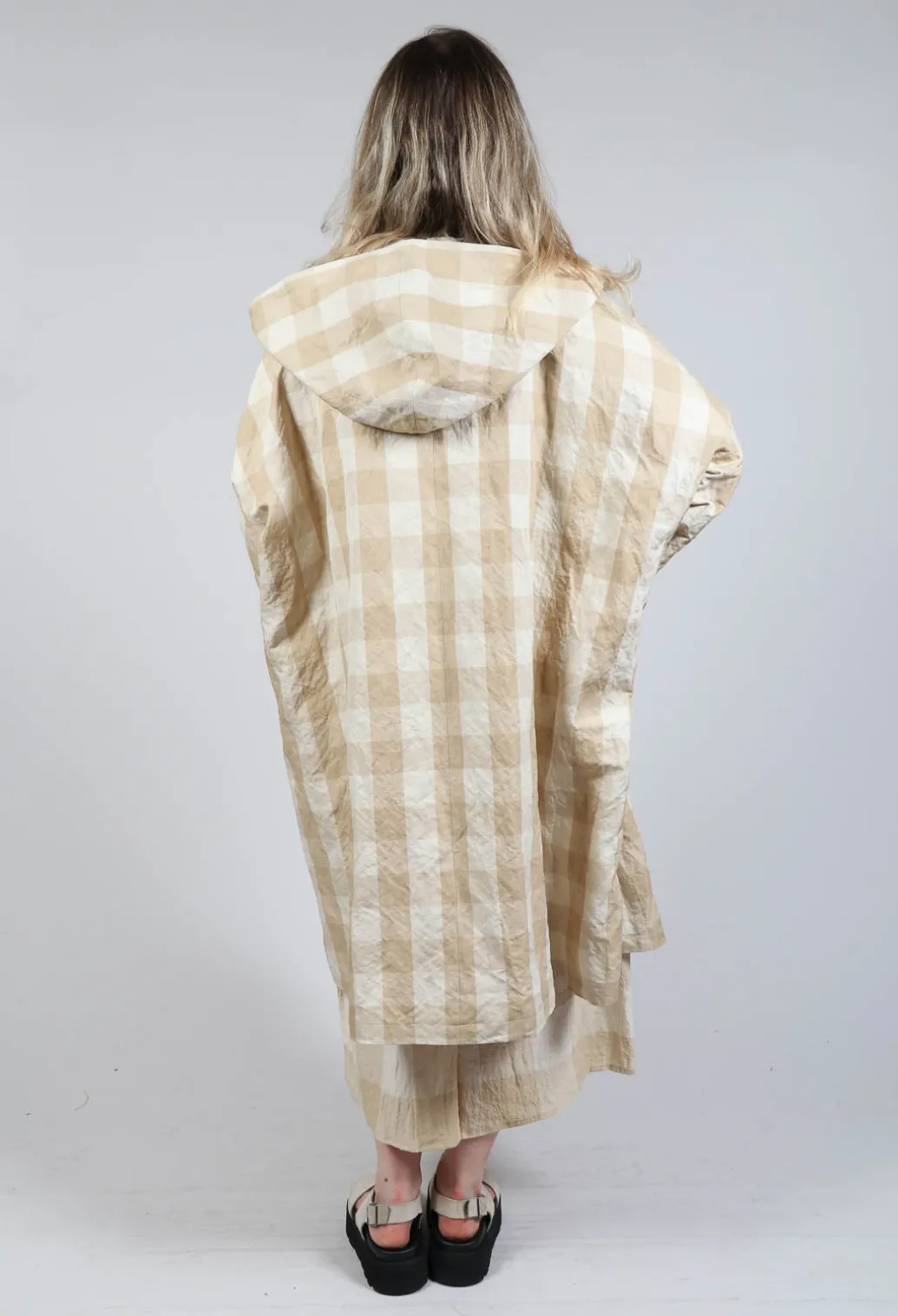 Hooded Coat in Natural