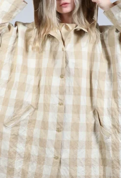 Hooded Coat in Natural