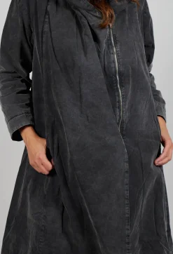 Hooded Jacket in Pewter