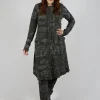 Hooded Jersey Coat in Jungle Shiny Print