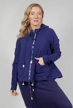 Hooded Jersey Jacket in Azur