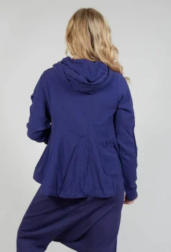 Hooded Jersey Jacket in Azur
