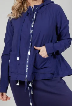 Hooded Jersey Jacket in Azur