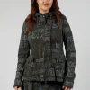 Hooded Jersey Jacket in Jungle Shiny Print