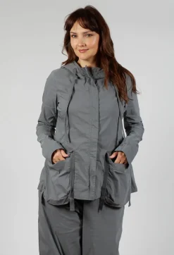 Hooded Utility Jacket in Rock