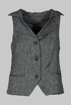 Hooded Waistcoat in Grey