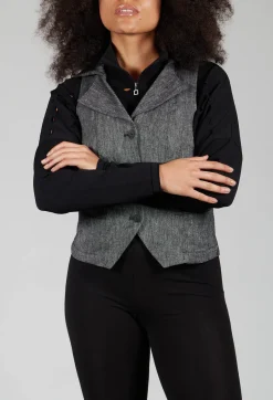 Hooded Waistcoat in Grey
