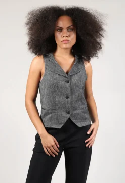 Hooded Waistcoat in Grey
